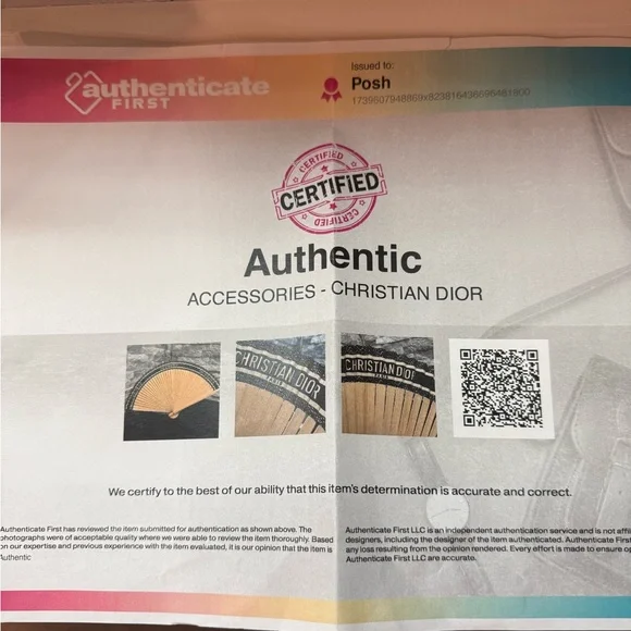 New Dior Beige and Black Hand Fan - Picture 2 of 3